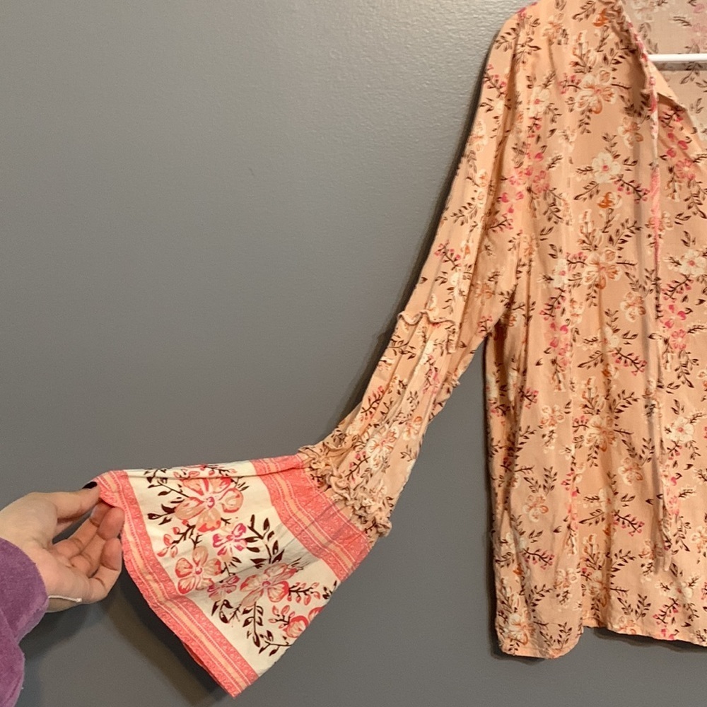 PINK LILY | Wildflower Meadows Pink Floral Blouse - Picture 3 of 5